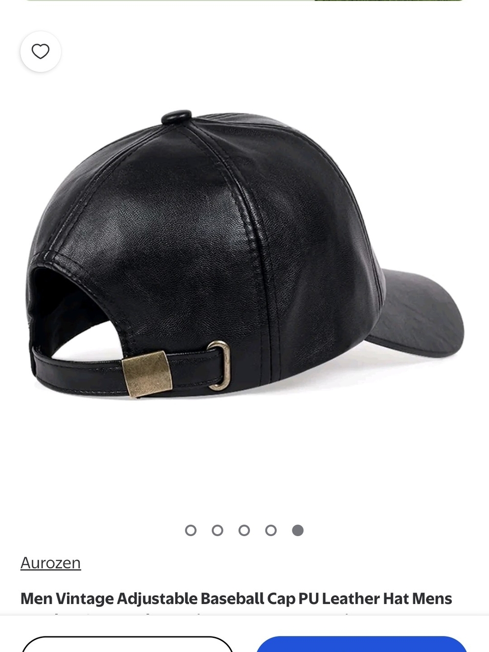 Faux Leather Leather Baseball Cap with Jamont 1985 Lead The World Logo - Picture 3 of 3